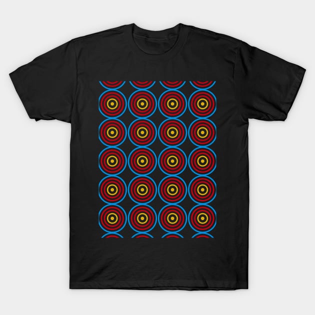 Retro circle pattern T-Shirt by Applesix